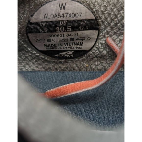 Altra Torin 5 Womens Sz 10.5 WIDE AL0A547X007 Gray Coral - Picture 9 of 12